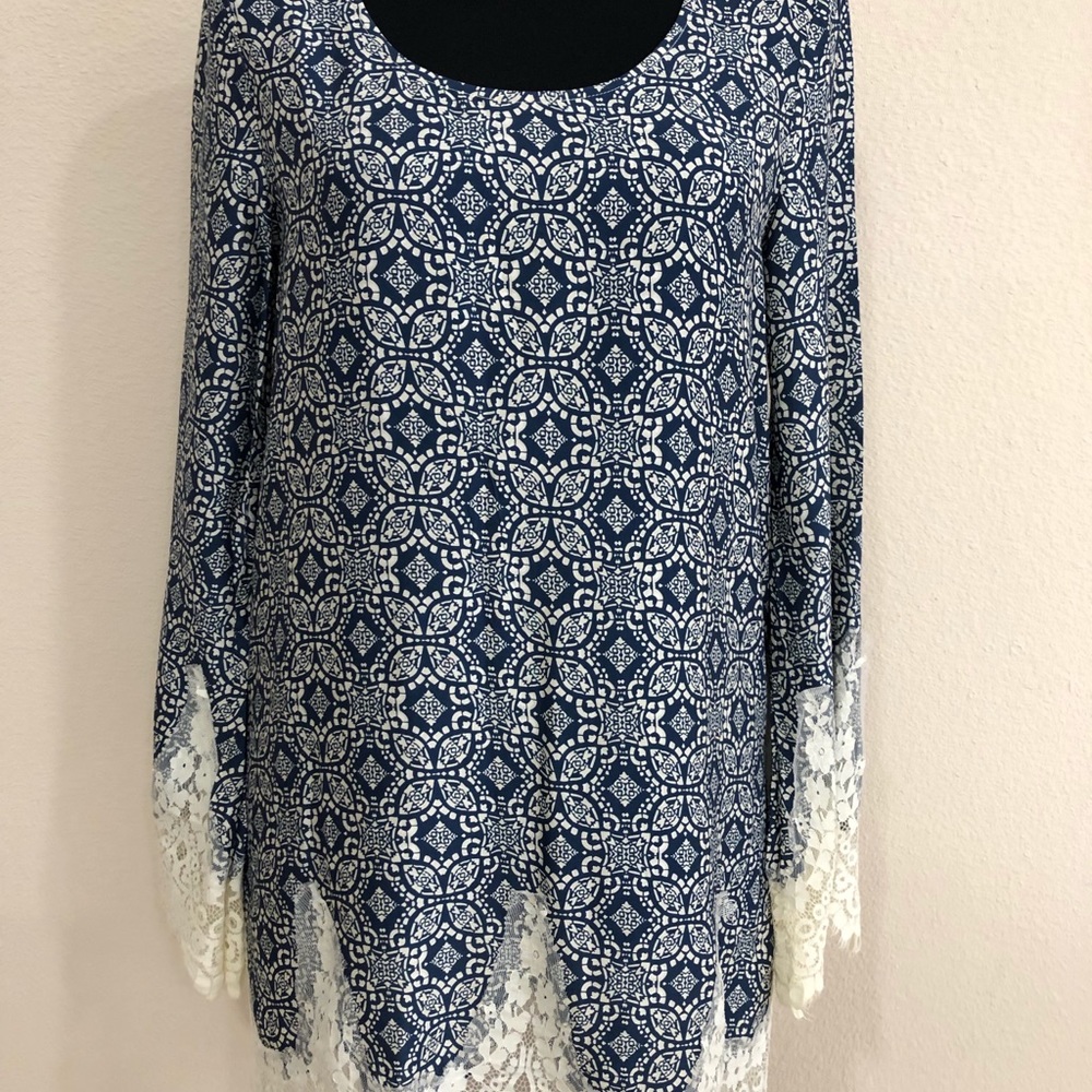 Blu Pepper NWT boho mini dress or long shirt M